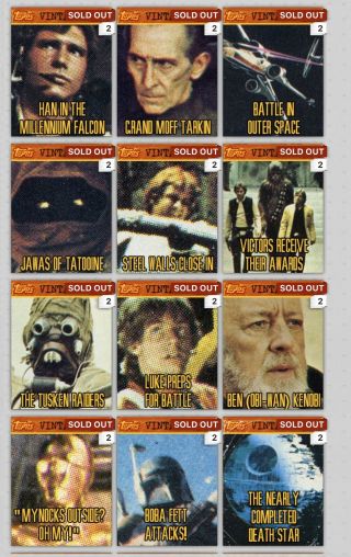 Topps Star Wars Card Trader Vintage Series 1 Complete Set With Awards 35 Cards