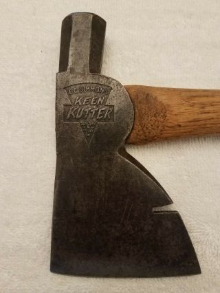 Vintage Keen Kutter Hammer Hatchet Axe With Wood Handle 2 Lbs.