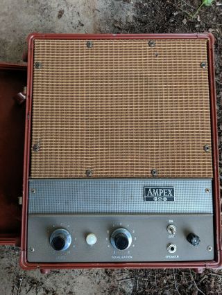 Ampex 620 amplifier - speaker - Vintage 1950 ' s classic suitcase monitor 2