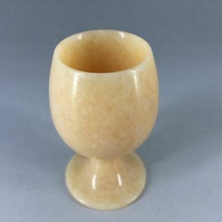 Chinese ancient m topaz hand carved jade cup A01 3