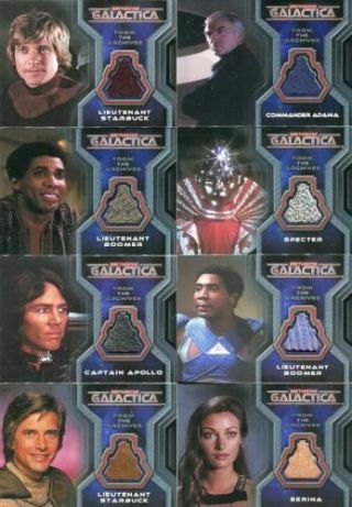 Battlestar Galactica Colonial Warriors Costume Card Set 11 Cards