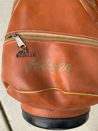 Arnold Palmer Vintage Golf Staff Cart Bag Pro Group Brown