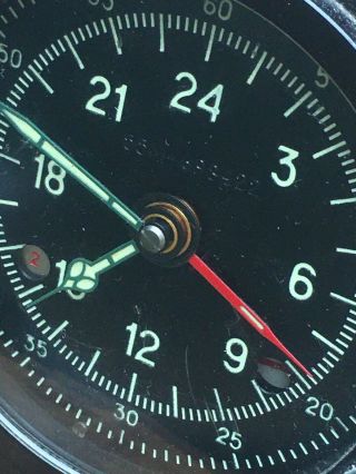 Vintage Soviet Cockpit Clock,  Air Force Aircraft Aviation watch block 55M 698422 2