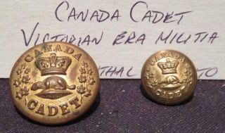 Canada Cadets Militia Victorian Era H Rosenthal Brass Uniform Buttons