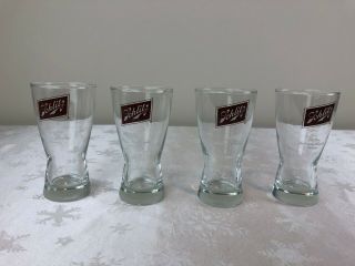 Vintage Schlitz Hourglass Glasses - Set Of 4
