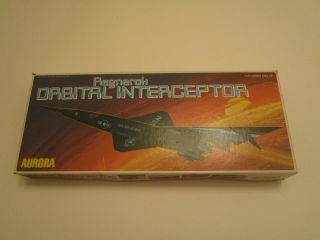 Vintage Aurora Ragnarok Orbital Interceptor Plastic Model Kit.  Rare 1975