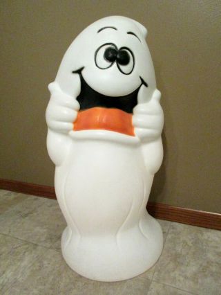 Vtg Htf Rare " Drainage Ind " Halloween Lighted Ghost Blow Mold - 31 " Tall -