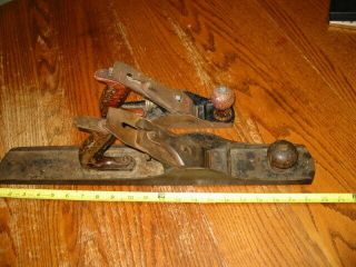 Antique Union Mfg Co No 7 Jointer Plane Mfg By Stanley 22 " Corrugated Dullap Usa