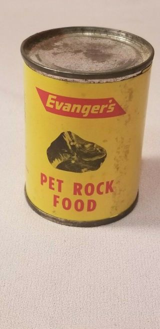 Vintage - Evangers Pet Rock Food,  Can,  Novelty