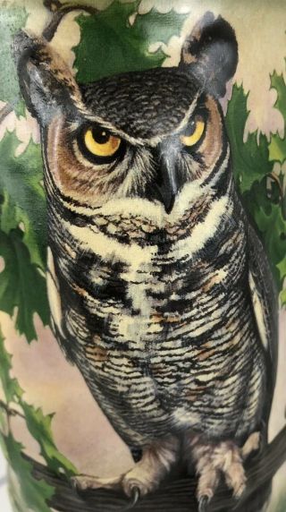 VINTAGE Anheuser Busch Birds Of Prey THE GREAT HORNED OWL Stein 1994 GERMANY 2