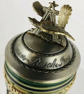 VINTAGE Anheuser Busch Birds Of Prey THE GREAT HORNED OWL Stein 1994 GERMANY 3