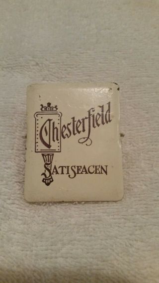 Antique Rare Chesterfield Cigarettes Letter Note Paper Clip Holder Advertising