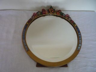Shabby Chic Vintage Barbola Dressing Table Mirror Easel Back Stand