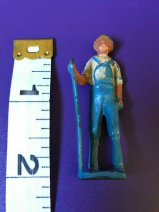 Vintage Antique Manoil BARCLAY metal farmer man and woman 3