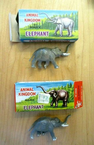 Animal Kingdom By Marx Elephants Hk 6506 Box Made Taiwan 2