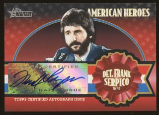 Frank Serpico Detective Signed 2009 Topps Heritage American Heroes Auto