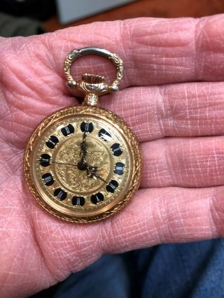 Vintage Cesar Renfer Abrecht Swiss Men ' s Lapel Pocket Watch/beautiful 3