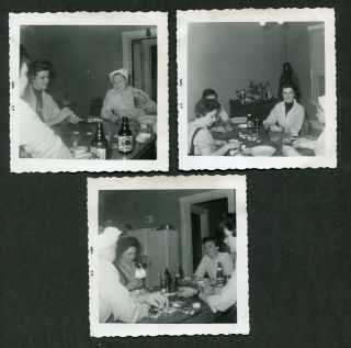 Vintage Photos Women Playing Cards Drinking Beer Iron City Lager Bottles 384197