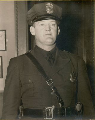 Vintage Photo Man In State Trooper Uniform Police Officer Cop