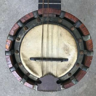 Antique Vintage Mini Banjo Mandolin 8 String - Parts Repair