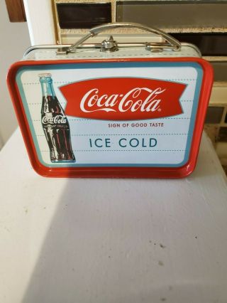 Miniature Coca - Cola Tin lunch box w/ handle 3
