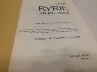 The Ryrie Study Bible American Standard Red Letter Moody Press 1978 3