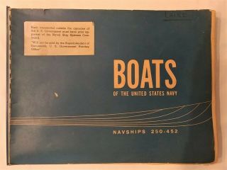 Us Navy " Boats Of The Us Navy " Declassified Naval Ship Diagrams/prints