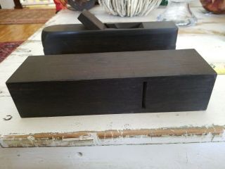 2 Ebony Wood molding Planes.  Hand made by woodworker.  Missing blades.  No maker 3