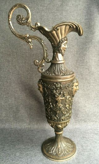 Big Vintage Italian Decorative Vase Amphora Mid - 1900 