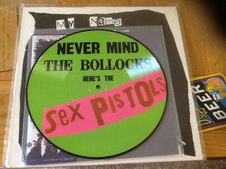 Very Rare Limited Edition Sex Pistols 10 inch Picture Disc Bollocks Album 3
