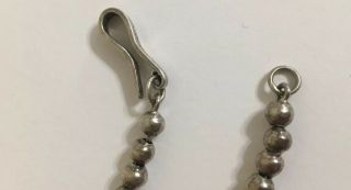 Vintage Sterling Silver Graduated Balls Beads Necklace 32 Inches Long 110 Grams 3