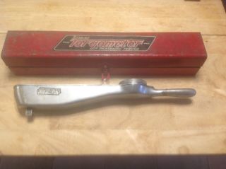 Vintage Snap On Tools 1/2 " Dr.  Torque Wrench " Torometer " 0 - 1600 Inch - Lbs Rt - 1600