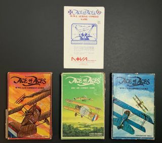 Vintage Ace Of Aces Ww1 Air Combat Games.  Handy Rotary Series,  Nova Game Designs