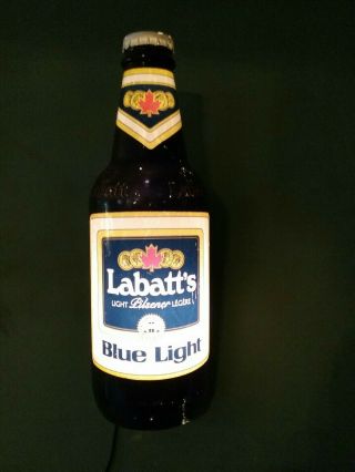 Labatts Blue Light Large Bottle (rare) Vintage Beer Sign