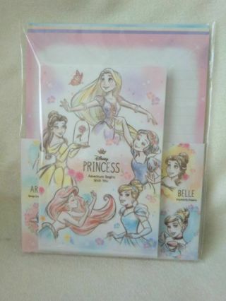 Disney Princess Letter Set Rapunzel Bell Snow White Ariel