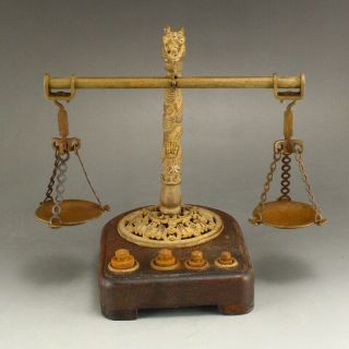 Exquisite Brass Weight Apparatus - Balance