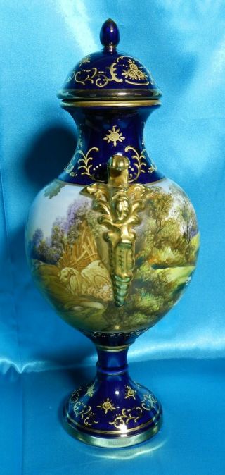 Vintage Francois Boucher Porcelain Sevres Style Lidded Urn / Vase VT3304 2
