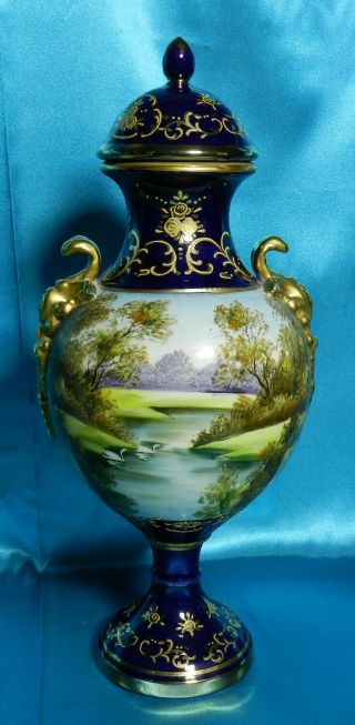 Vintage Francois Boucher Porcelain Sevres Style Lidded Urn / Vase VT3304 3