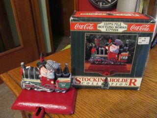 1995 Coca Cola North Pole Bottling Express Stocking Holder -