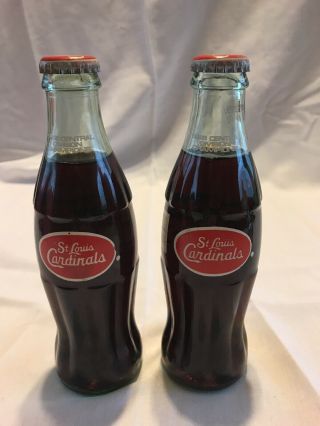 1997 St Louis Cardinals 96 Central Div Champs 8 Ounce Glass Coca - Cola Bottles