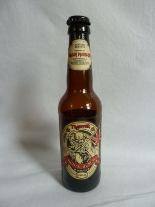 Iron Maiden Trooper Red N And Black Beer Bottle Uk Limited Edition With Top