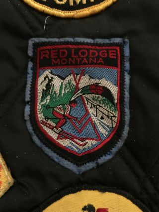 Red Lodge Montana Skiing Lodge Down Hill Skiing Patch Voyager Vintage 70 