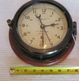 Chelsea U.  S.  Government Ships Clock Vintage