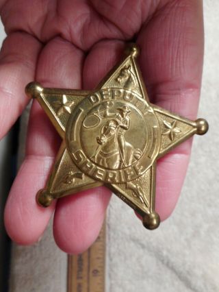 Western Cowboy Deputy Sheriff Tin Toy Badge 1211tb.