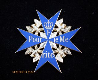 Xl Blue Max Pour Le Mérite World War 1 German Medal Air Force Pin Up Red Barron