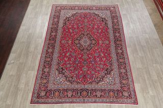 Vintage Traditional Floral Oriental Area Rug Wool Hand - Knotted Living Room 7x11 2