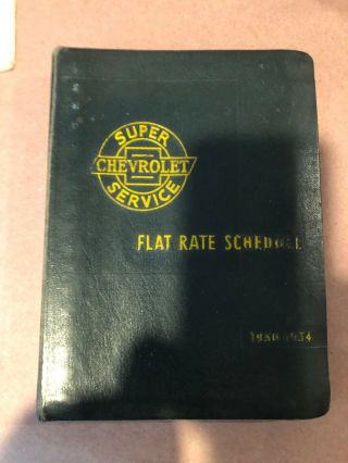 1950 - 1954 Chevrolet Service Flat Rate Schedule