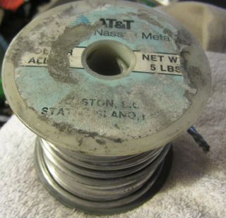5,  Partial 3 Lb 14.  5 Oz,  At&t,  Phone,  Telephone,  Nassau Solder At 7241 Roll
