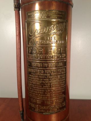 Antique Vintage GUARDENE Copper Brass Fire Extinguisher table Floor Lamp 2