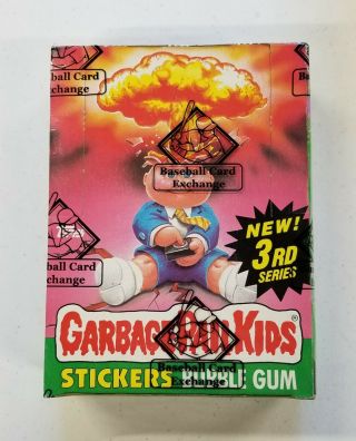 W/ Poster Only One On Ebay 1986 Garbage Pail Kids 3rd Series 3 Os3 Bbce Box Gpk